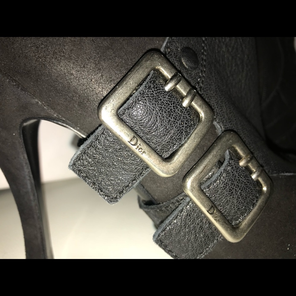 Christian Dior open toe booties